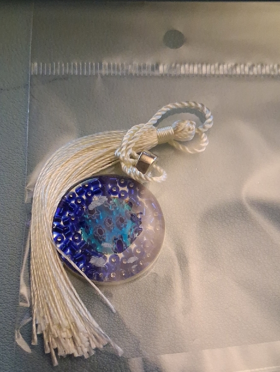 Other - ​Handmade Mosaic Glass Bead Bookmark with White Tassel